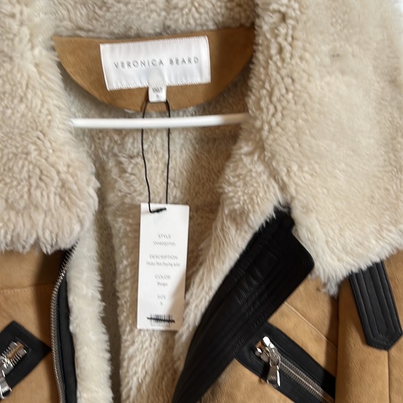 NWT Veronica Beard Windsor shearling jacket - Picture 4 of 11